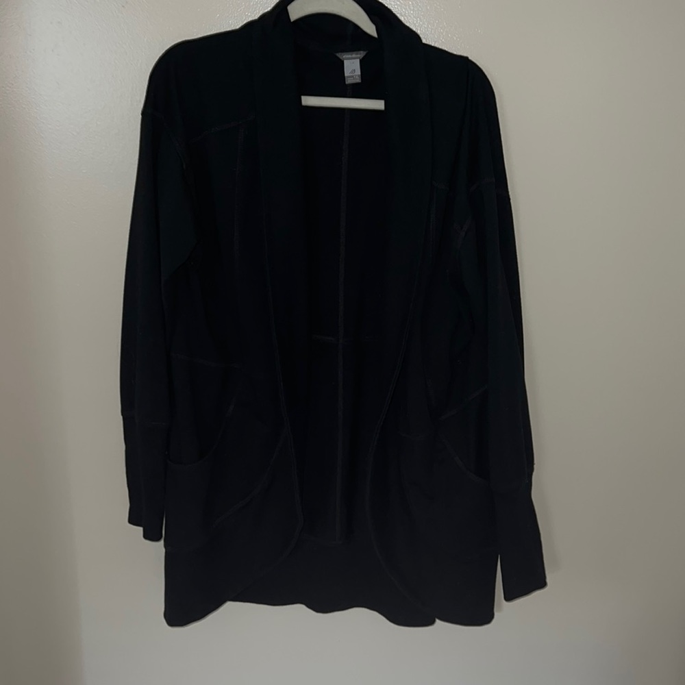 Black Athleisure cardigan